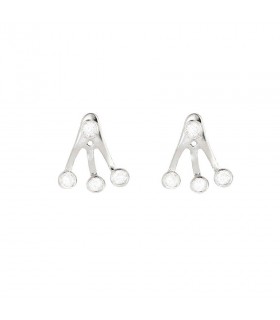 Pendientes  Pendientes Aplique Cristal Plata