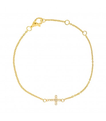 Pulseras Pulsera Mini Cruz Cristales
