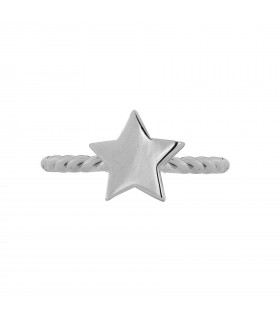Anillos Anillo Estrella Trenzada Plata de ley