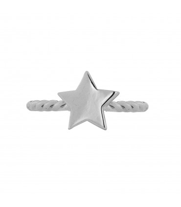 Anillos Anillo Estrella Trenzada Plata de ley