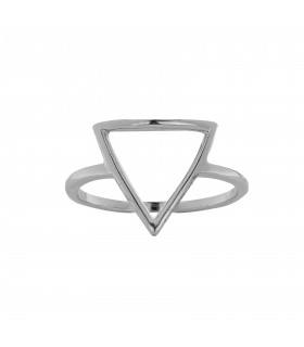 Anillos Anillo Triángulo Hueco Plata