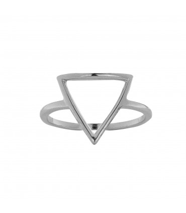 Anillos Anillo Triángulo Hueco Plata