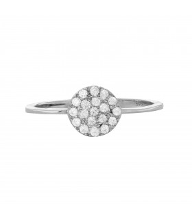 Rebajas Anillo Círculo Relleno Brilli Plata