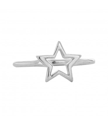 Anillos Anillo Estrella Hueca Plata 925