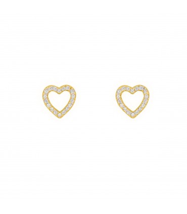 Pendientes  Pendientes Corazón Hueco Cristal