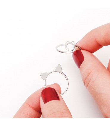Anillos Anillo Gatito Plata 925