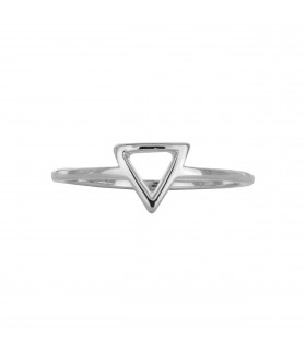 Anillos Anillo Triángulo Hueco Pequeño Plata 925