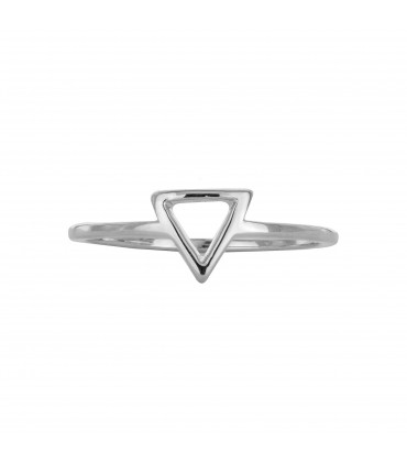 Anillos Anillo Triángulo Hueco Pequeño Plata 925