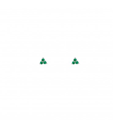 Pendientes  Pendientes Triple Esmeralda