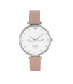 Reloj Pestañas Piel Vegana Rosa