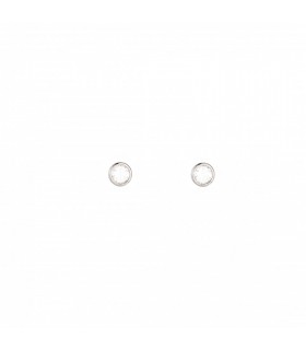 Pendientes  Pendientes Cristal Blanco 3mm Plata 925