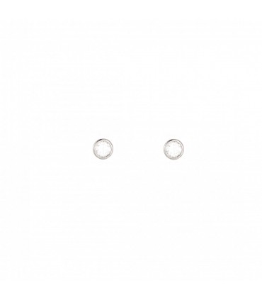 Pendientes  Pendientes Cristal Blanco 3mm Plata 925