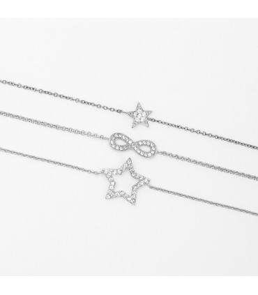 Pulseras Pulsera Estrella Hueca Cristales