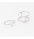 Anillos Anillo Triángulo Hueco Pequeño Plata 925