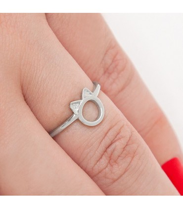 Anillos Anillo Gatito Plata 925