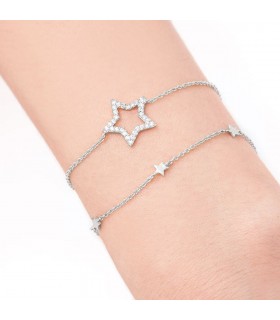 Pulseras Pulsera Estrella Hueca Cristales