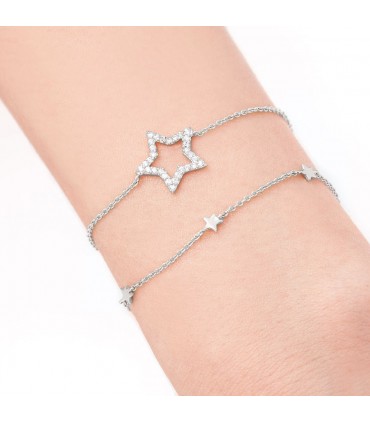 Pulseras Pulsera Estrella Hueca Cristales
