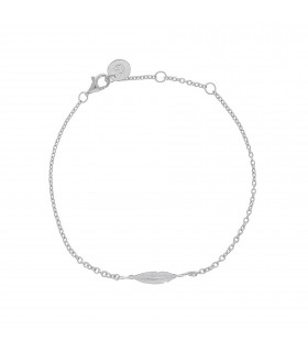 Pulseras Pulsera Pluma Plata
