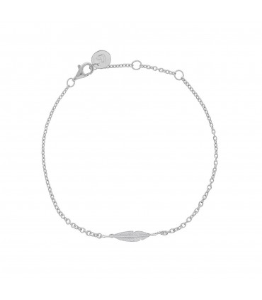 Pulseras Pulsera Pluma Plata