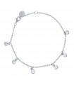 Tobillera Chapitas Plata