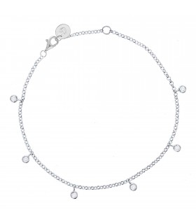 Tobilleras Tobillera Multidiamantes Plata