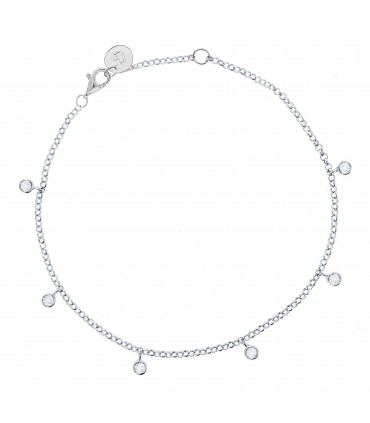 Tobilleras Tobillera Multidiamantes Plata