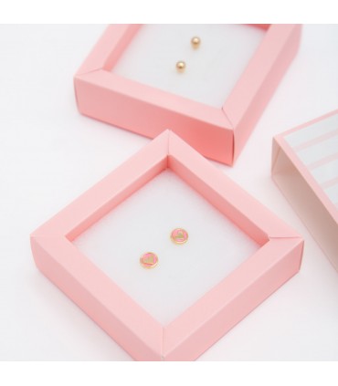 Niña y bebé Pendientes Bebé Círculo Corazón