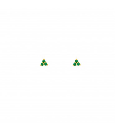 Pendientes  Pendientes Triple Esmeralda