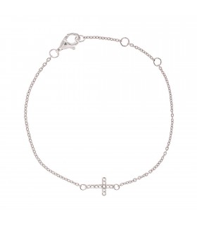 Pulseras Pulsera Mini Cruz Cristales