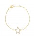 Pulseras Pulsera Estrella Hueca Cristales