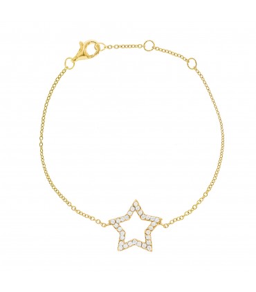 Pulseras Pulsera Estrella Hueca Cristales