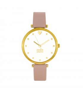 Relojes Reloj Tachas Piel Vegana Rosa