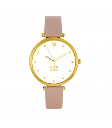 Relojes Reloj Tachas Piel Vegana Rosa