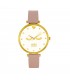 Relojes Reloj Pestañas Piel Vegana Rosa