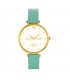 Relojes Reloj Pestañas Piel Vegana Menta