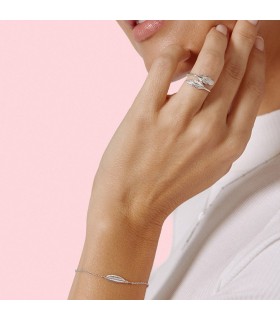 Pulseras Pulsera Pluma Plata