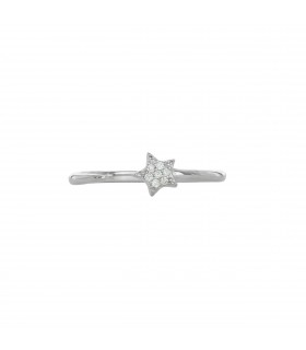 Anillos Anillo Estrella Abierto Plata