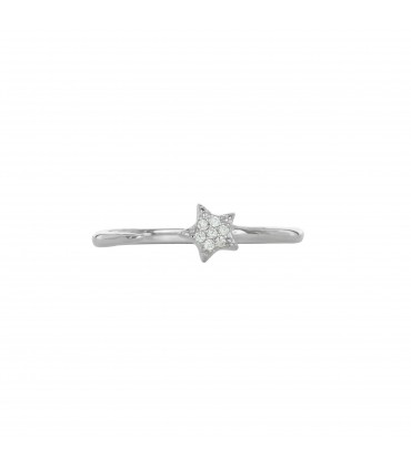 Anillos Anillo Estrella Abierto Plata