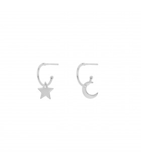 Pendientes  Pendientes Aro Luna y Estrella