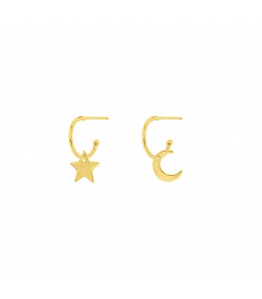 Pendientes  Pendientes Aro Luna y Estrella