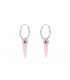 Pendientes  Aritos con Aplique Amuleto Cuarzo Rosa