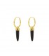 Pendientes  Aritos con Aplique Amuleto Onix
