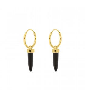 Pendientes  Aritos con Aplique Amuleto Onix
