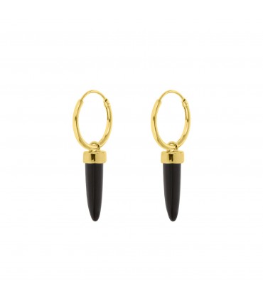 Pendientes  Aritos con Aplique Amuleto Onix