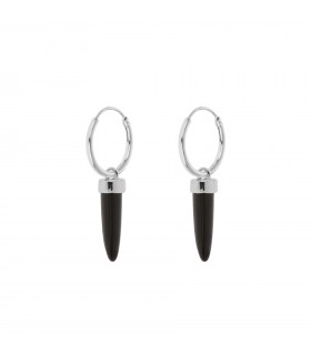 Pendientes  Aritos con Aplique Amuleto Onix