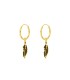 Pendientes  Aritos con Aplique Pluma