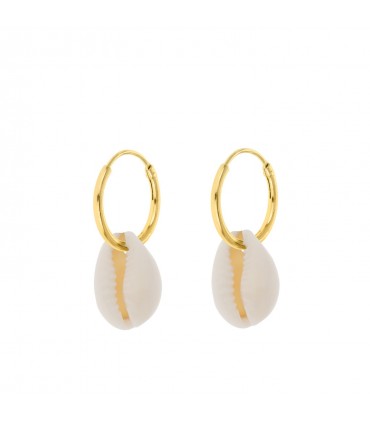 Pendientes  Aritos con Aplique de Conchas