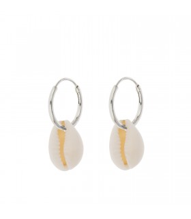 Pendientes  Aritos con Aplique de Conchas