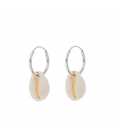 Pendientes  Aritos con Aplique de Conchas