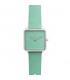 RELOJ CUADRADO PLATA Esfera MENTA Correa menta